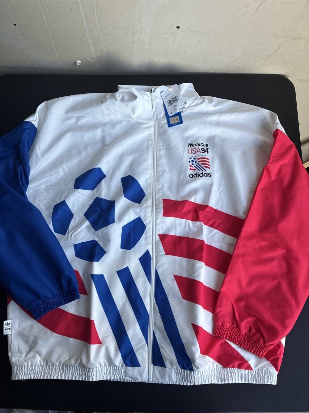 Adidas Classic USA World Cup 94 Logo Retro Woven Track Jacket Men Size XL $120